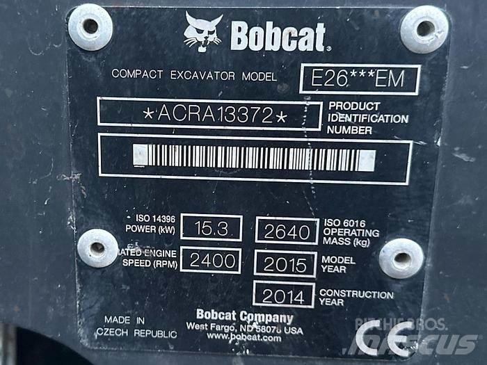 Bobcat E26 小型挖土機/掘鑿機<7t(小型挖掘機)