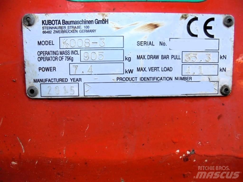 Kubota K 008-3 小型挖土機/掘鑿機<7t(小型挖掘機)