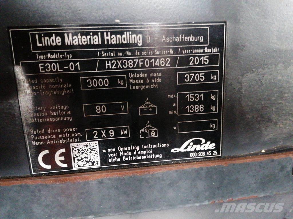 Linde E30L-01 電動堆高機