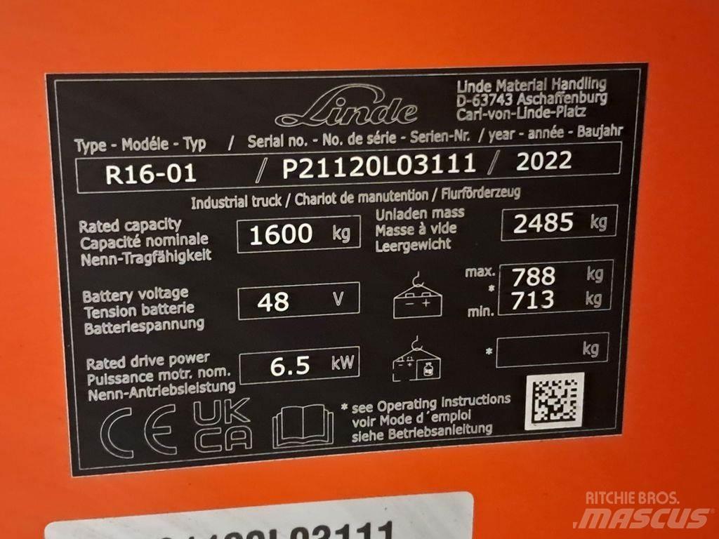 Linde R16-01 前伸式堆高機(叉車)