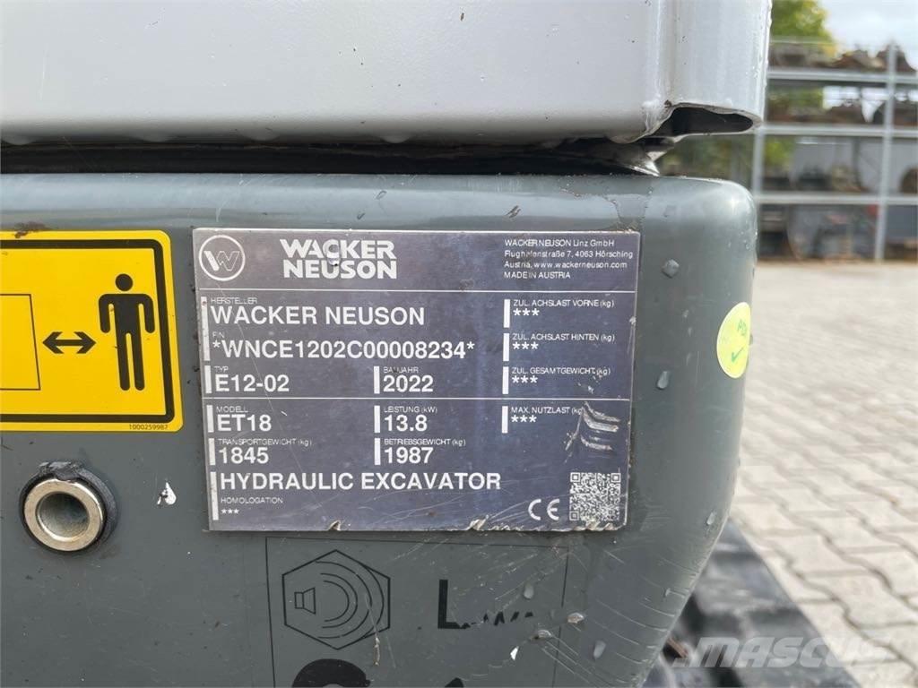 Wacker Neuson ET18 履帶式 挖土機/掘鑿機/挖掘機