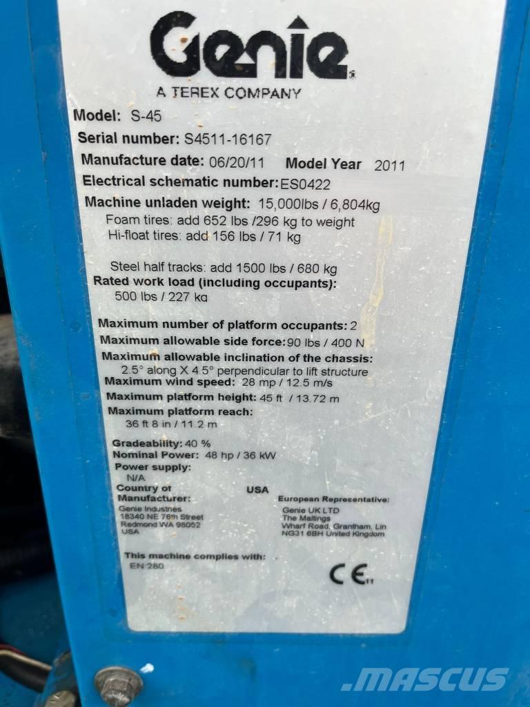 Genie S 45 伸縮臂高空作業車