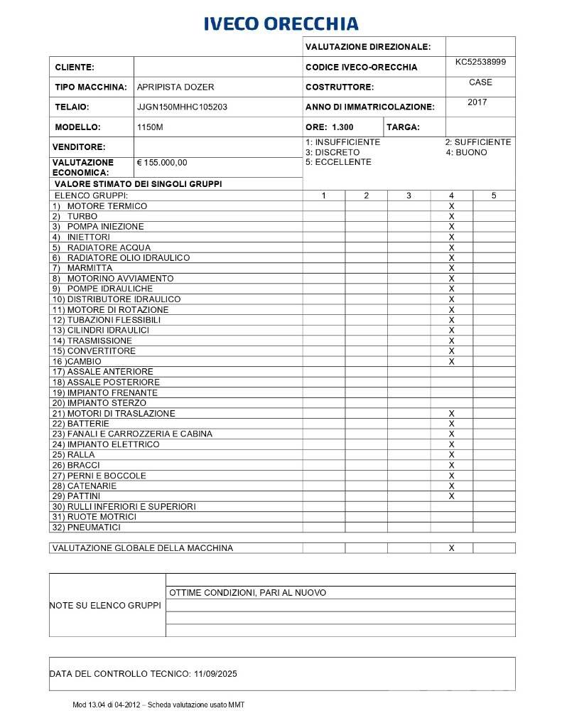 CASE 1150 M 履帶推土機