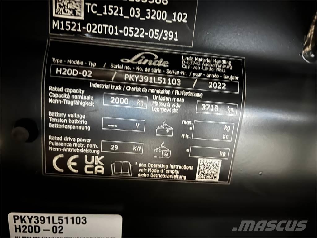 Linde H20D 柴油卡車