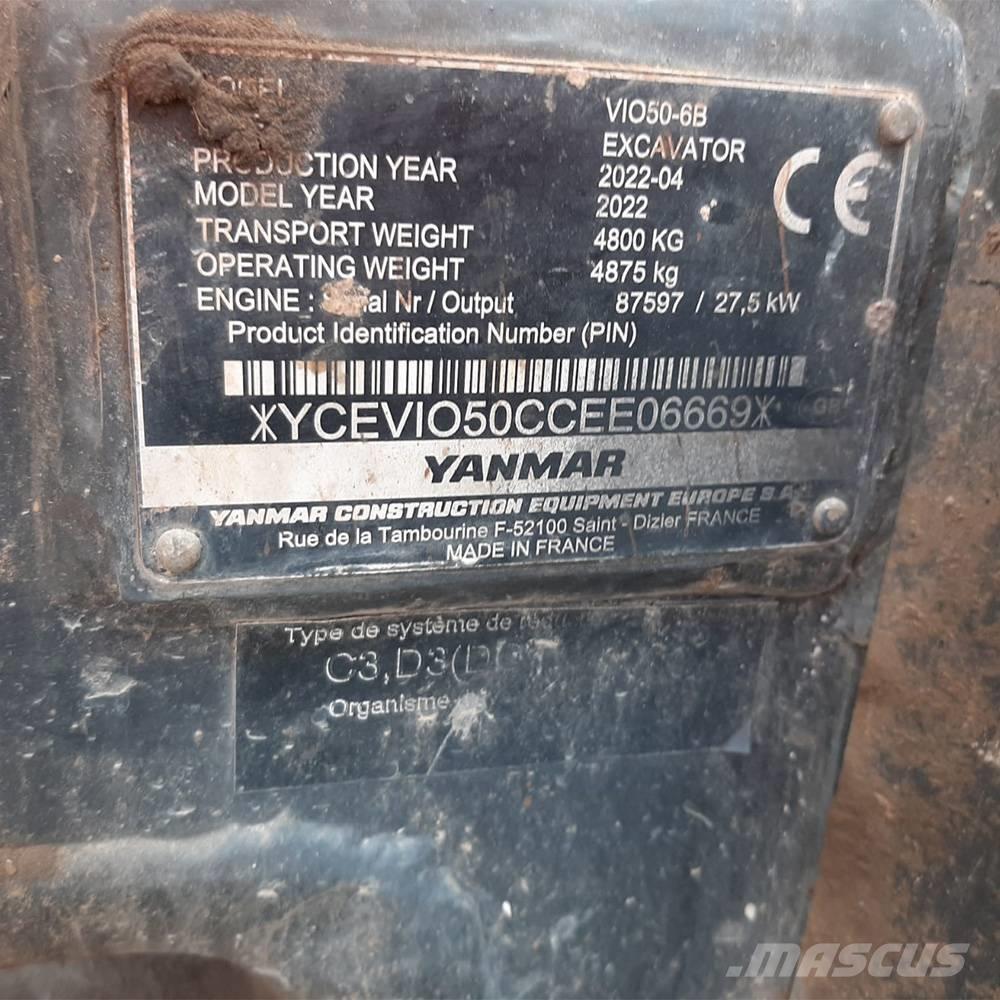 Yanmar Vio 50 小型挖土機/掘鑿機<7t(小型挖掘機)