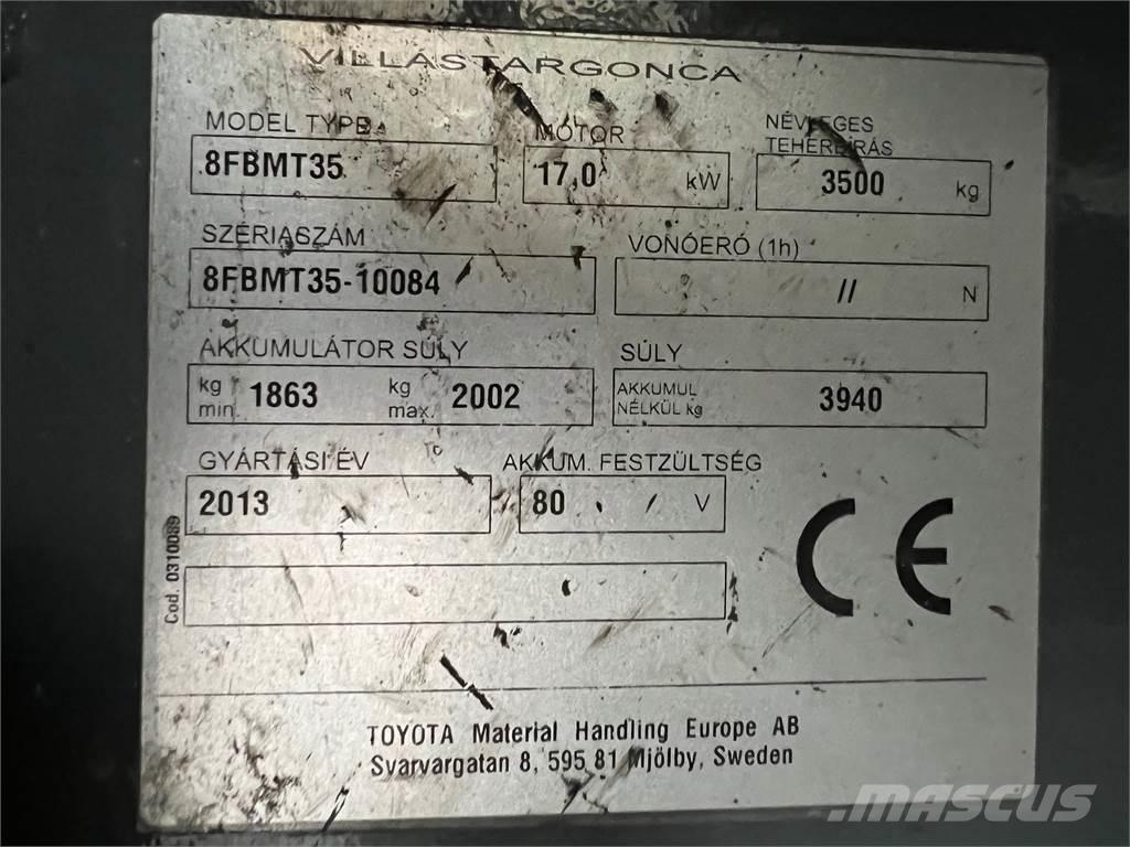 Toyota 8FBMT35 電動堆高機