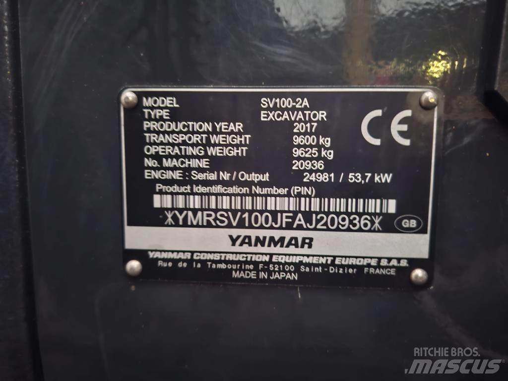 Yanmar SV 100-2A 中型挖土機/掘鑿機/挖掘機 7t-12t