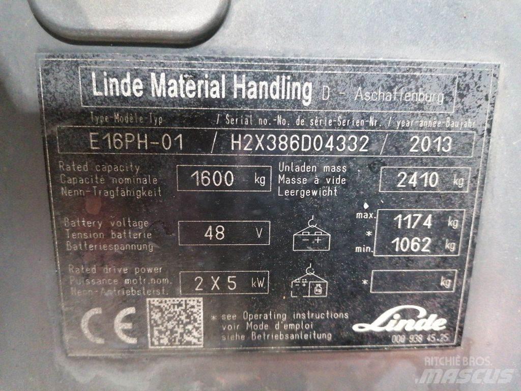 Linde E16PH-01 電動堆高機