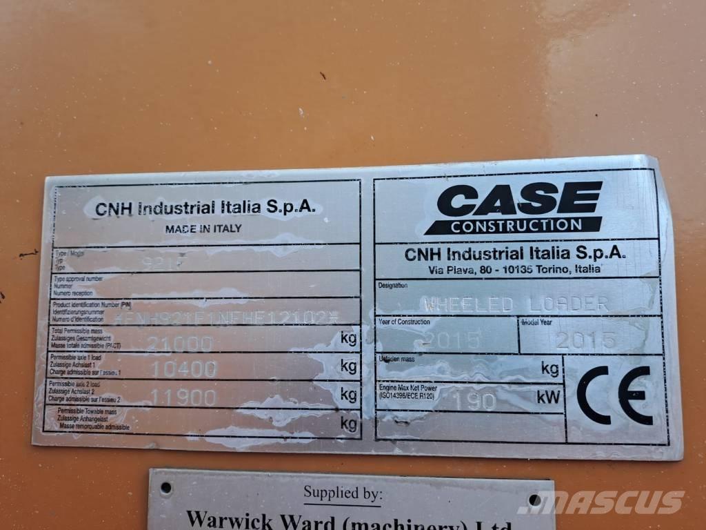 CASE 921FXR 輪胎式裝載機