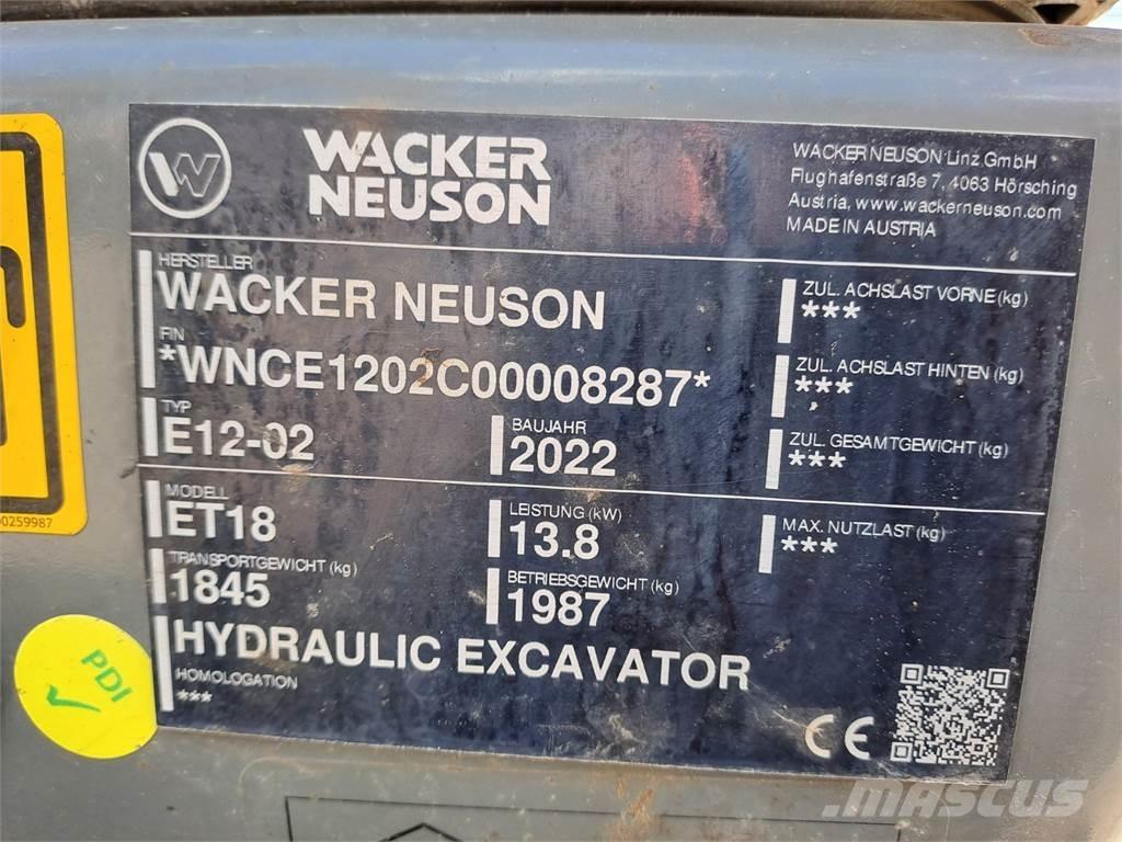 Wacker Neuson ET18 履帶式 挖土機/掘鑿機/挖掘機