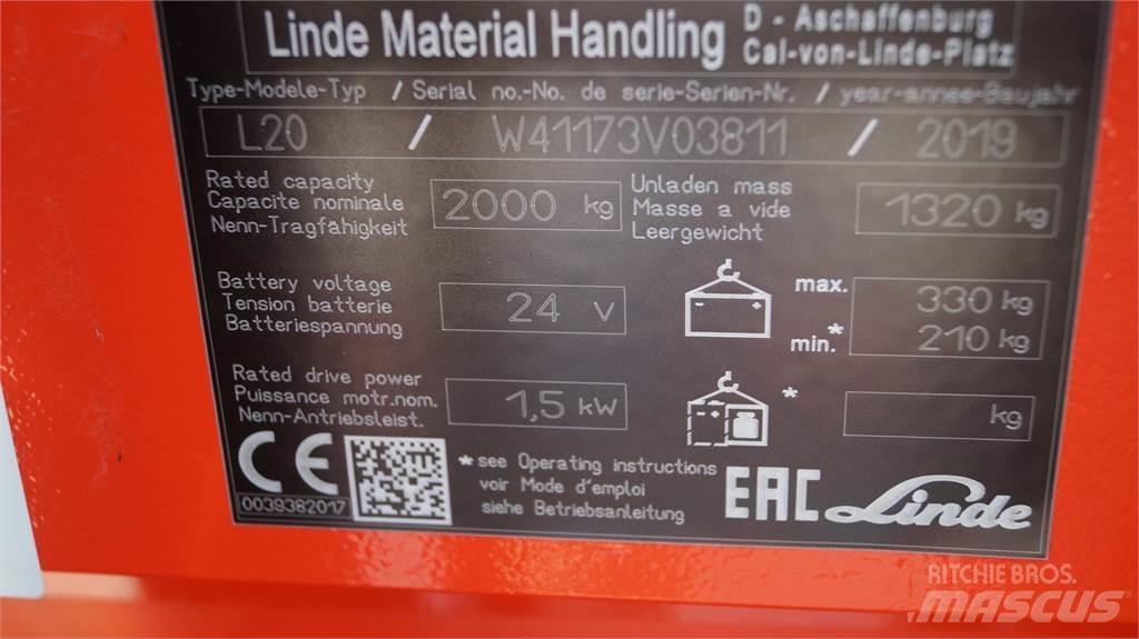 Linde L20i 行走控制式堆積機