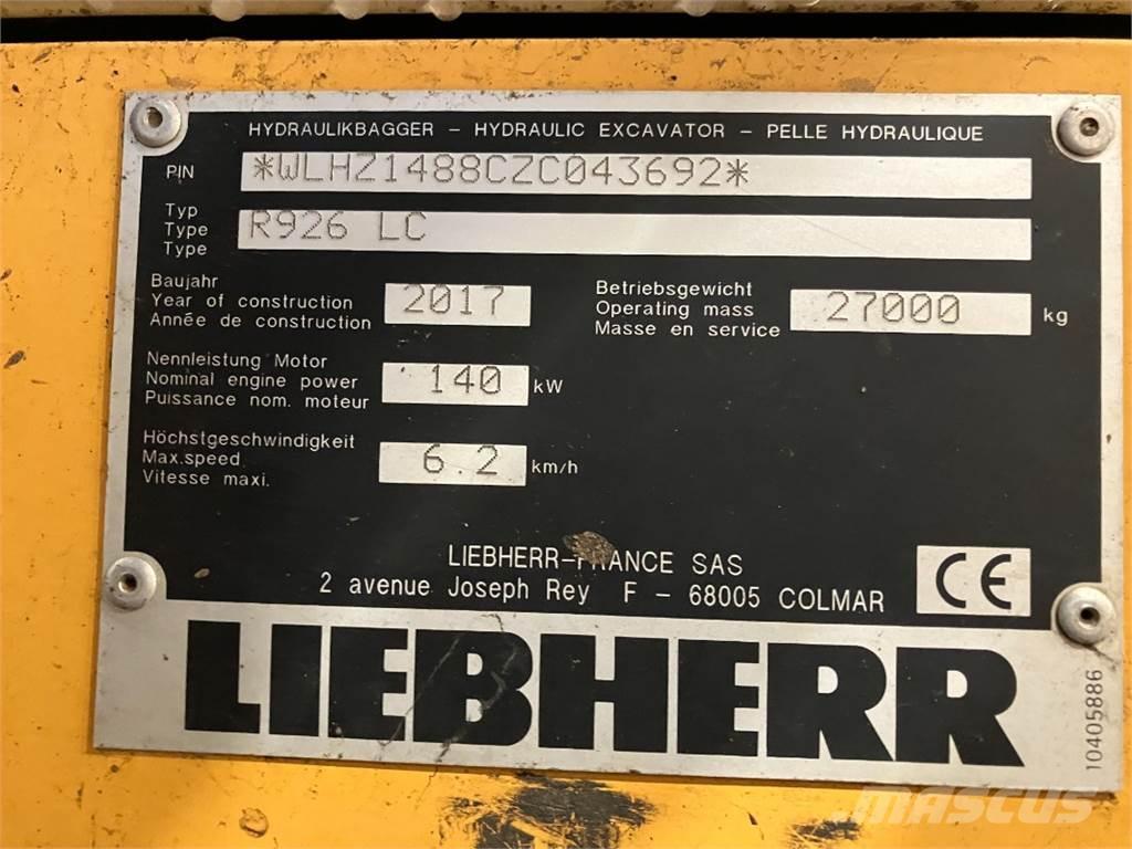 Liebherr R926 履帶式 挖土機/掘鑿機/挖掘機
