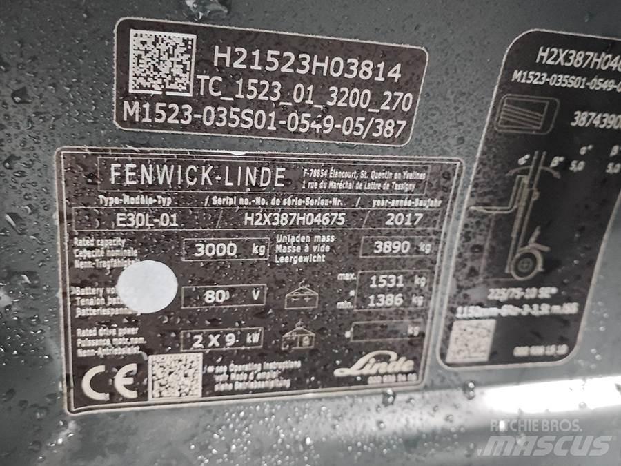 Linde E30L-01 電動堆高機