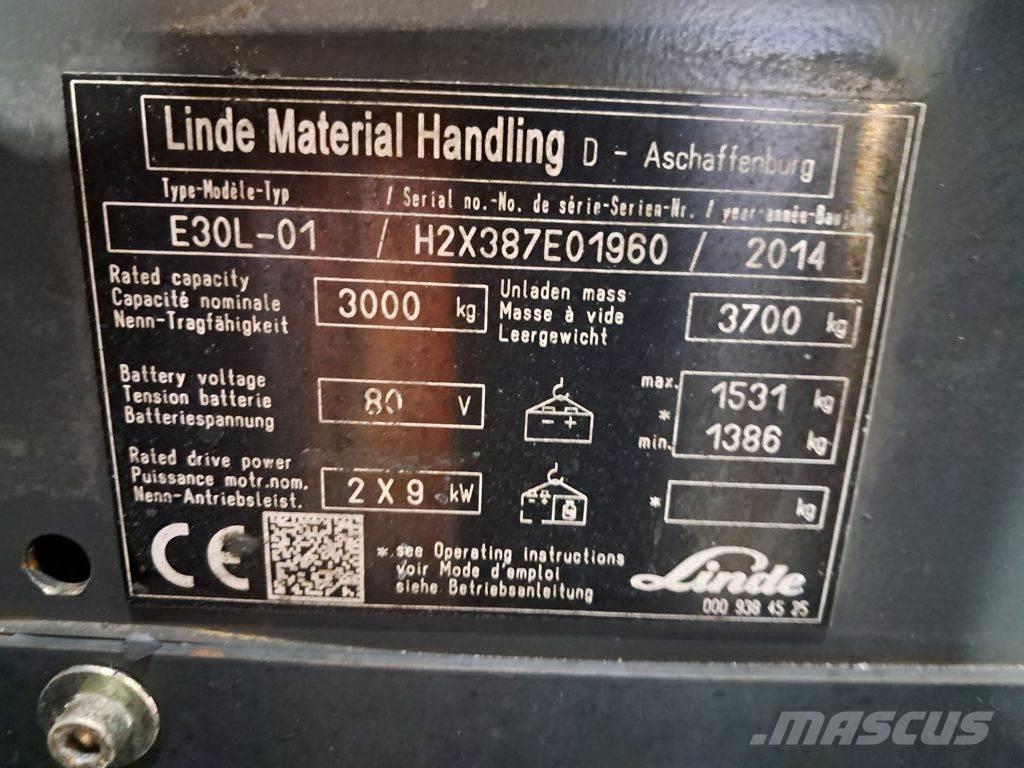 Linde E30L-01 電動堆高機
