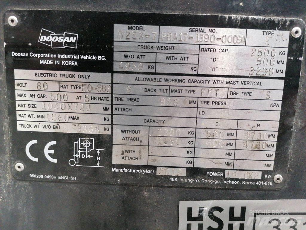 Doosan B25X-7 電動堆高機