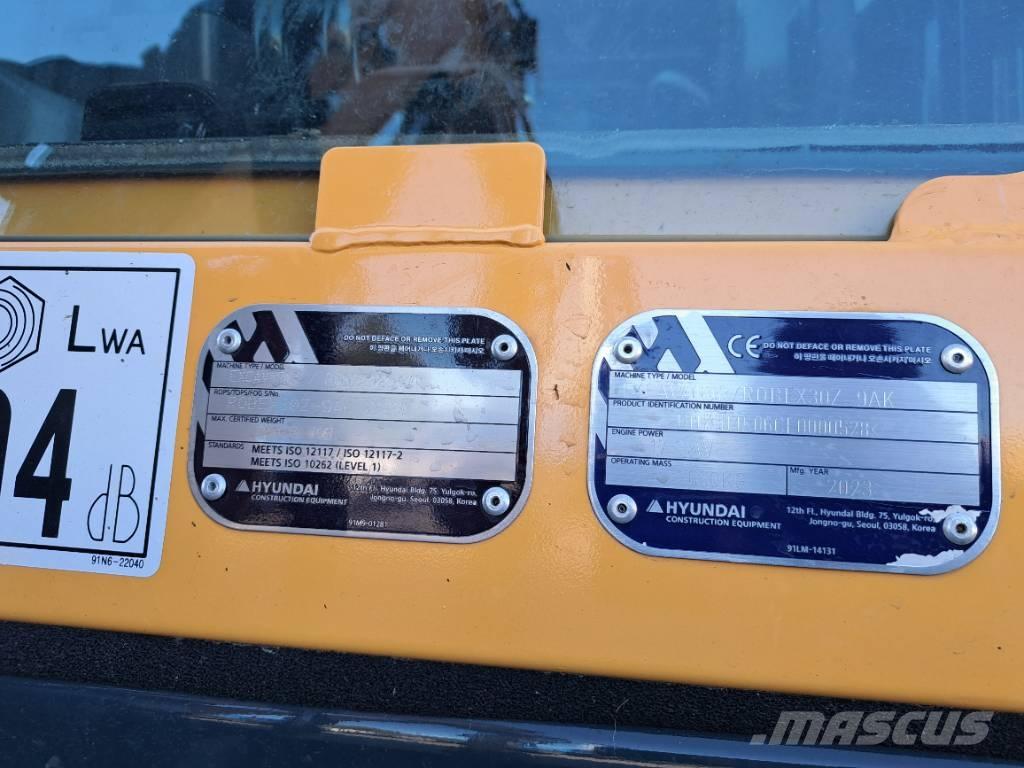 Hyundai R30 Z-9AK 小型挖土機/掘鑿機<7t(小型挖掘機)