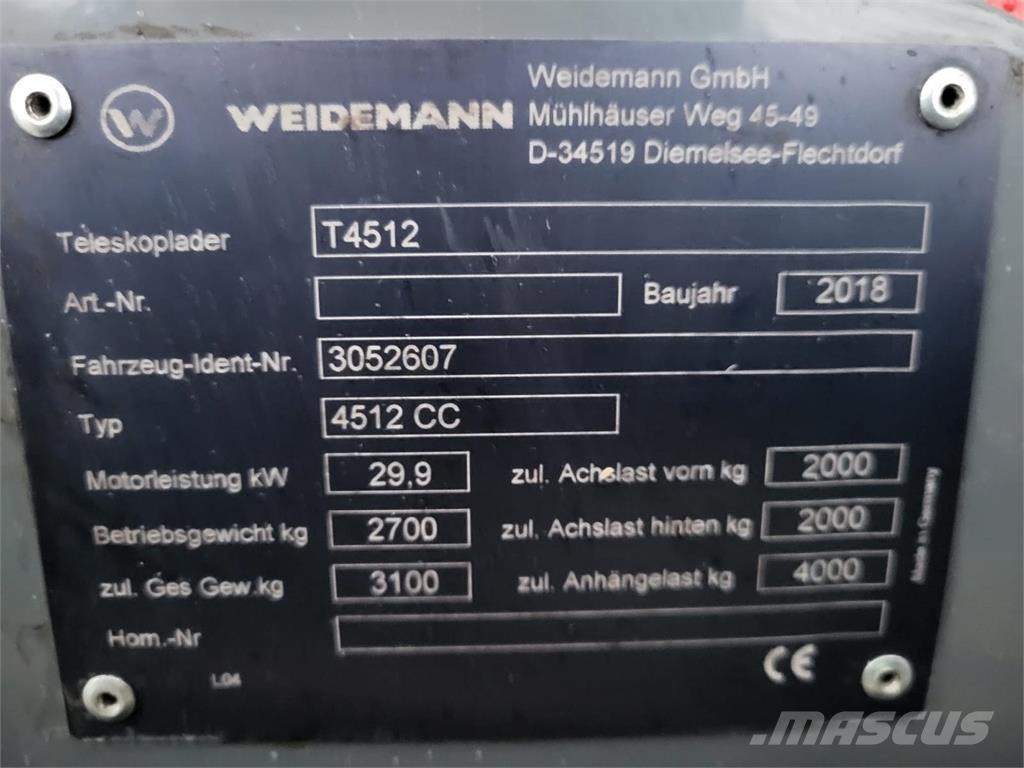 Weidemann T4512 農業用伸縮臂裝載機