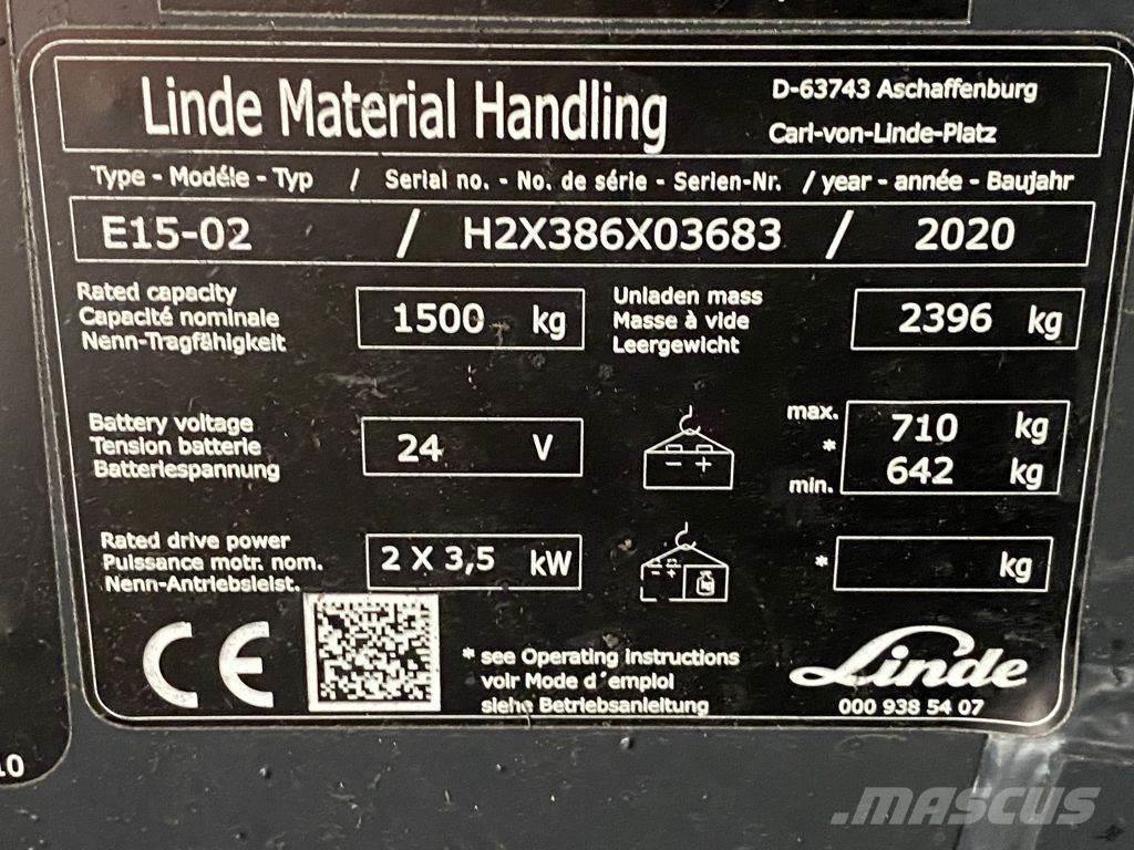 Linde E15-02 電動堆高機