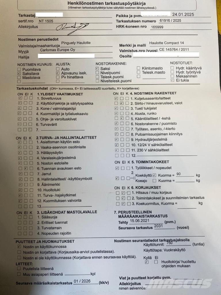 Haulotte Compact 14 剪式升降機