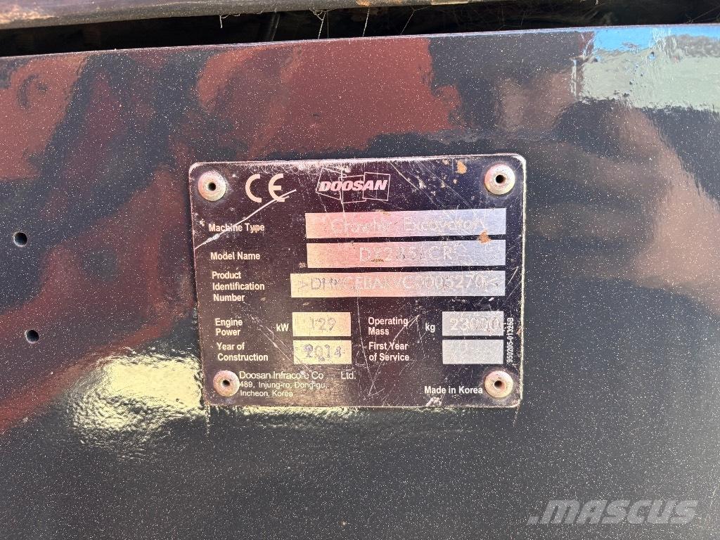 Doosan DX 235 LCR 履帶式 挖土機/掘鑿機/挖掘機