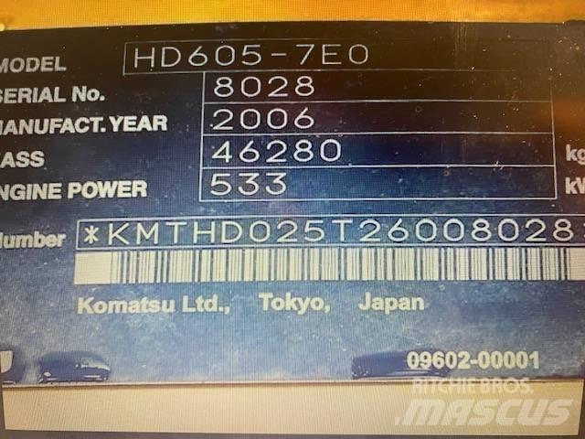 Komatsu HD 605-7 剛性傾卸卡車