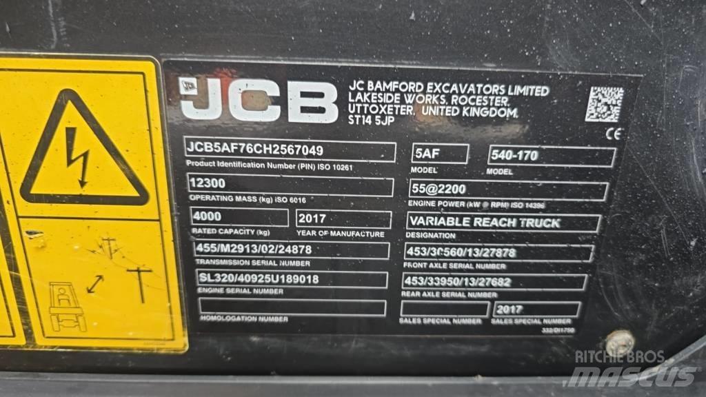 JCB 540-170 伸縮臂操作車