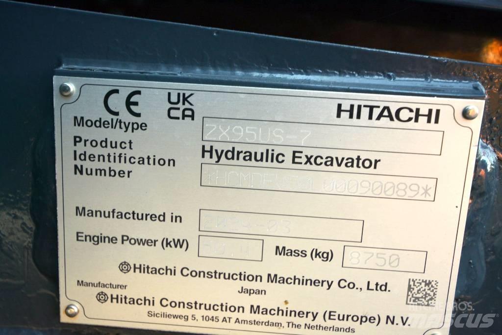 Hitachi ZX 95 US-7 中型挖土機/掘鑿機/挖掘機 7t-12t