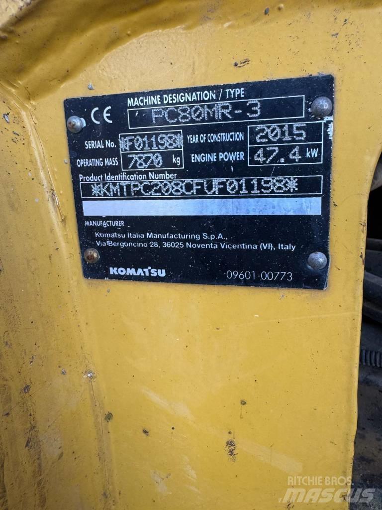 Komatsu PC 80 MR-3 中型挖土機/掘鑿機/挖掘機 7t-12t