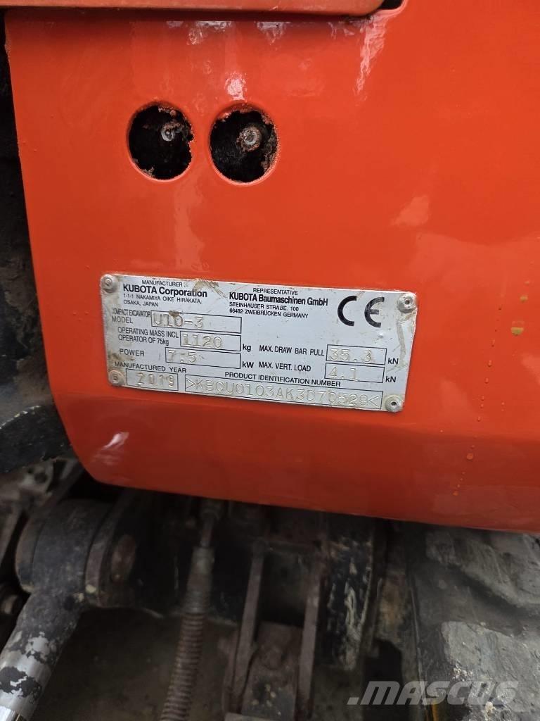 Kubota U 10-3 小型挖土機/掘鑿機<7t(小型挖掘機)