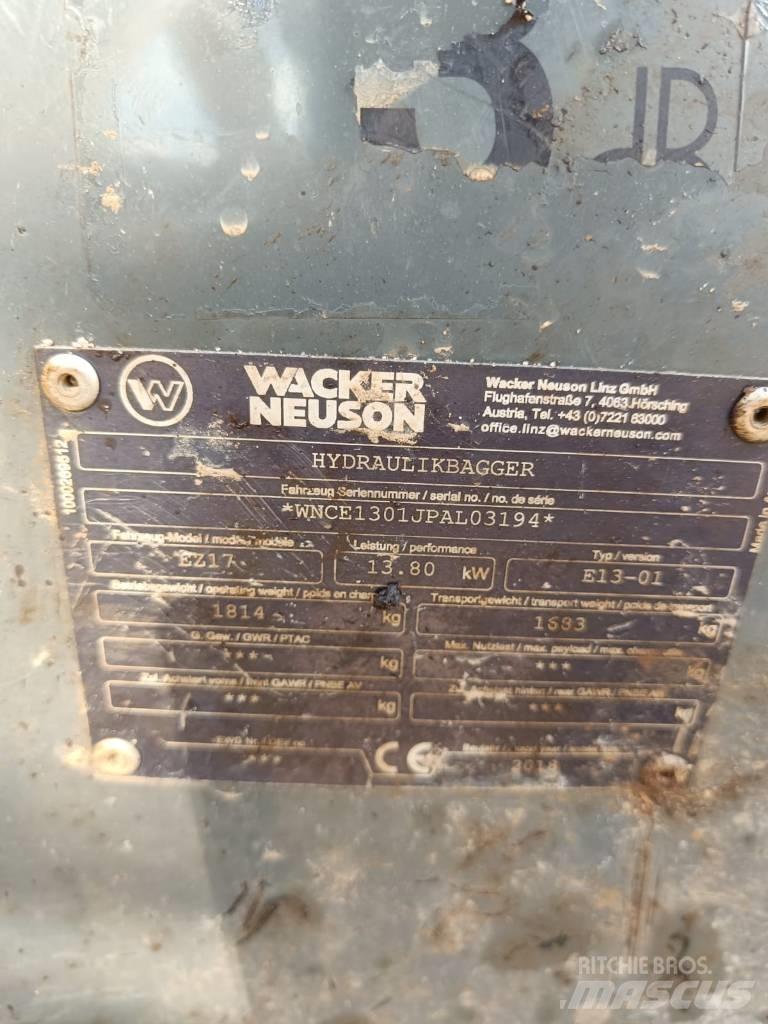 Wacker Neuson EZ 17 小型挖土機/掘鑿機<7t(小型挖掘機)