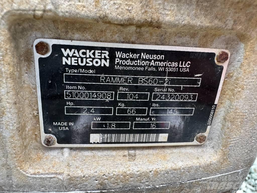 Wacker Neuson BS60-2 砸道機/夯實機