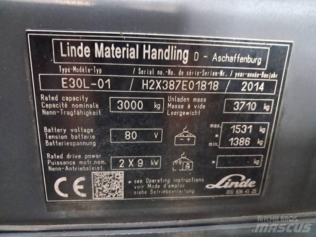 Linde E30L-01 電動堆高機