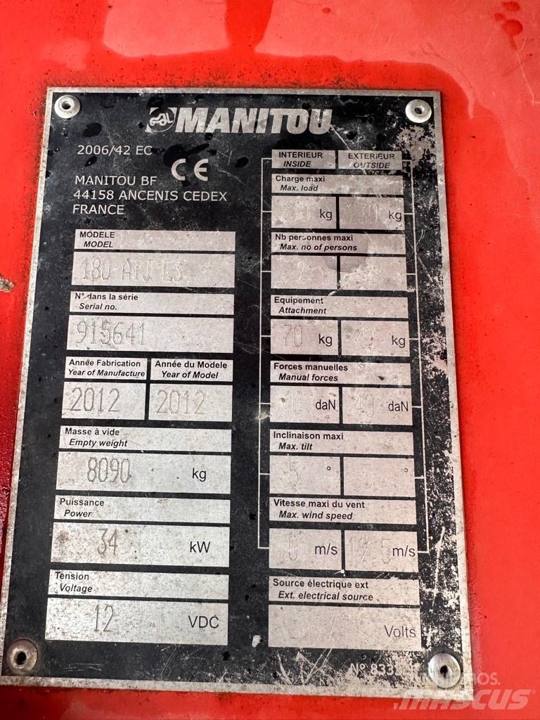 Manitou ATJ180 曲臂高空作業車