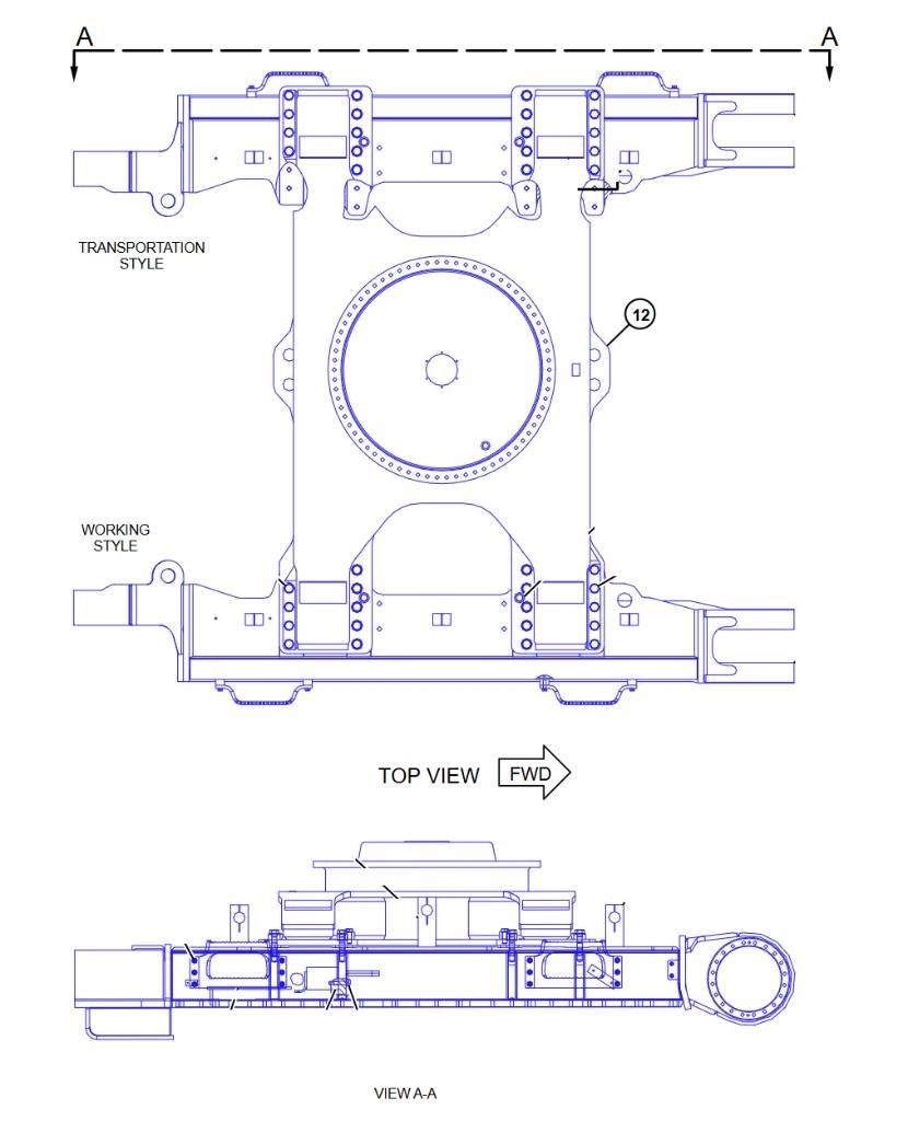 CAT 352 F 底盤和懸架