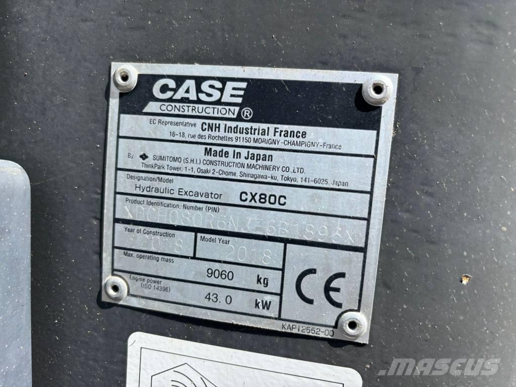CASE CX 80 C 中型挖土機/掘鑿機/挖掘機 7t-12t