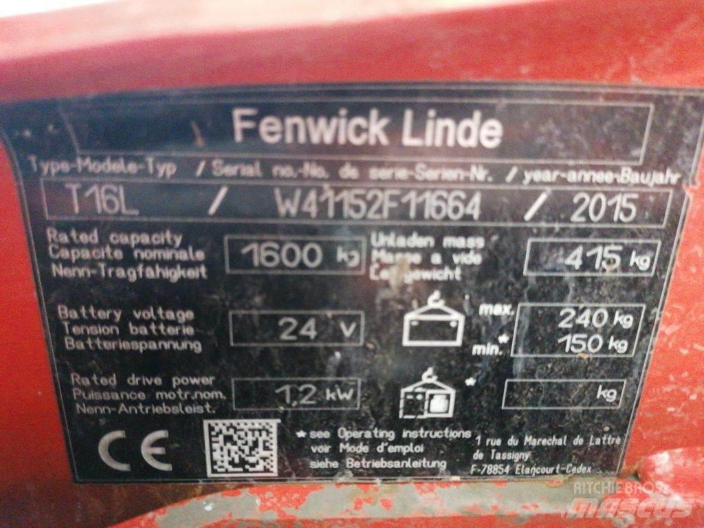 Linde T16L 手拉式油壓拖板車