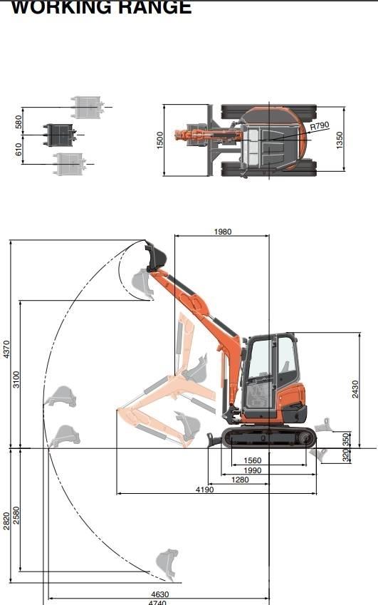 Kubota U 27-4 小型挖土機/掘鑿機<7t(小型挖掘機)