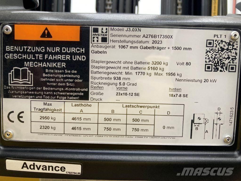 Hyster J 3.0 XN 電動堆高機
