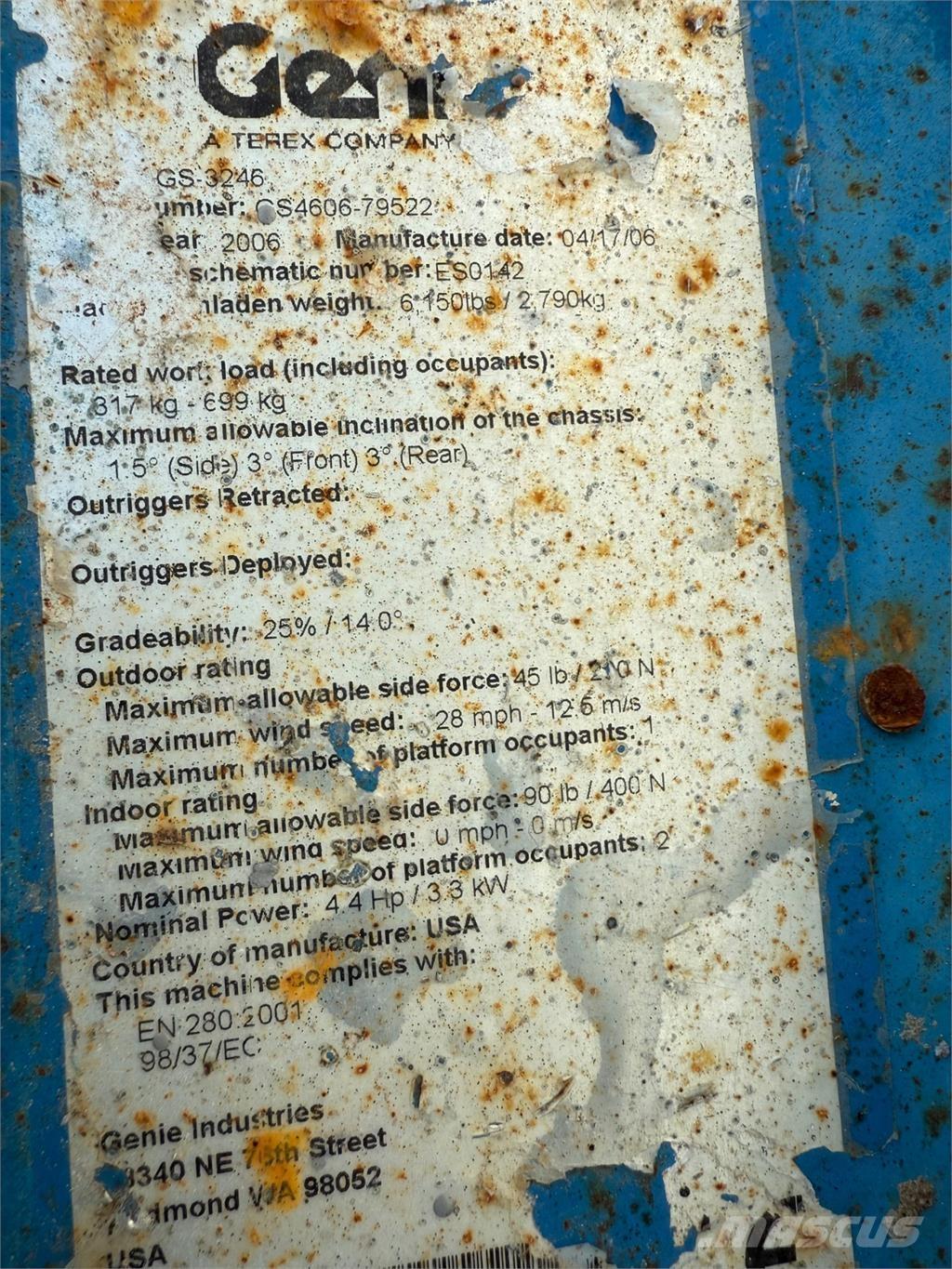 Genie GS3246 剪式升降機