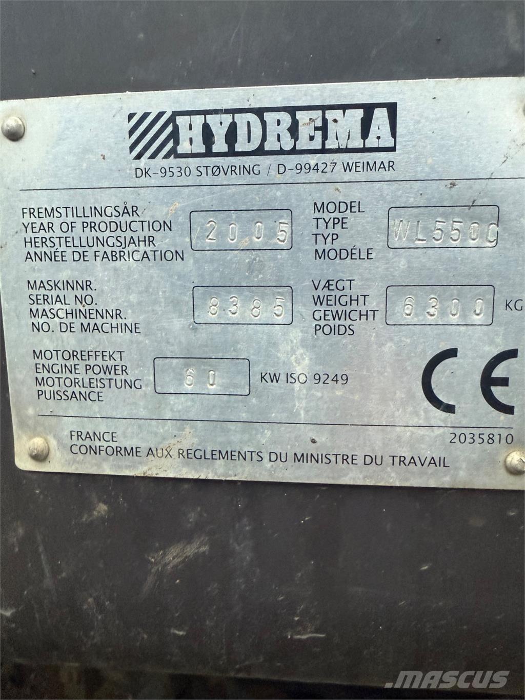 Hydrema WL550C 輪胎式裝載機