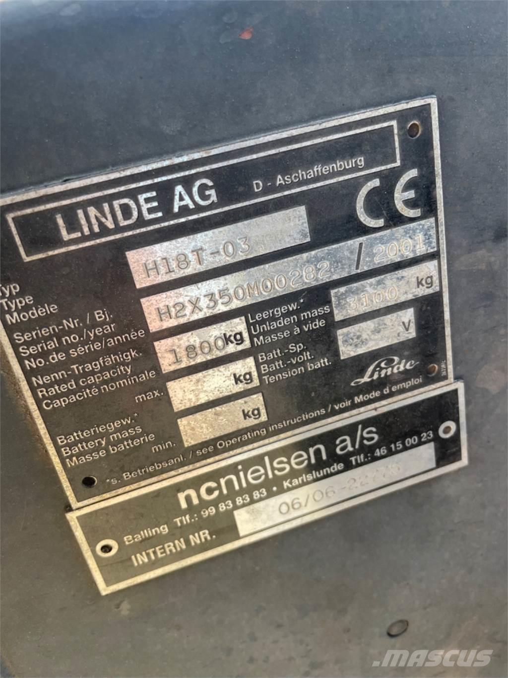 Linde H18T 液化石油氣LPG卡車