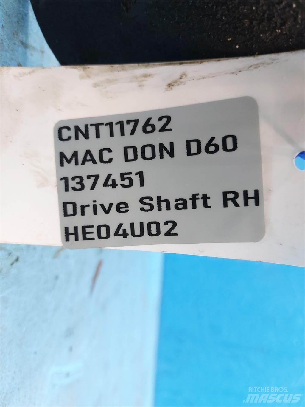 MacDon D60 聯合收穫機配件