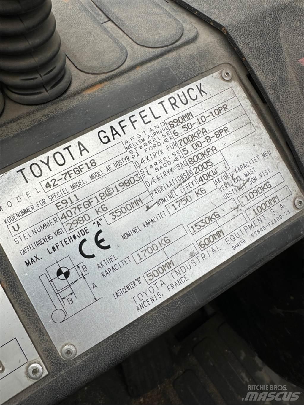 Toyota FG18 液化石油氣LPG卡車