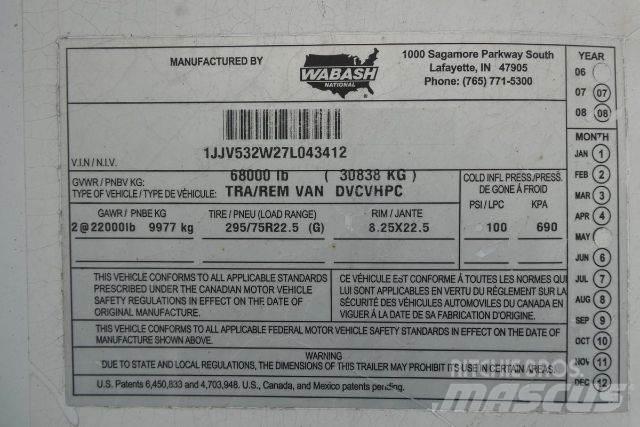 Wabash DVCVHPC 箱體拖車