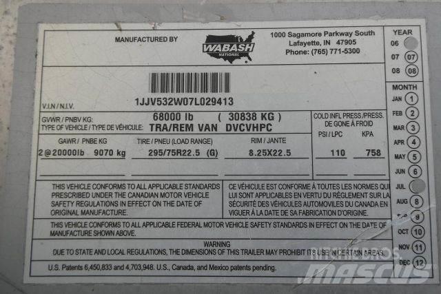 Wabash DVCVHPC 箱體拖車