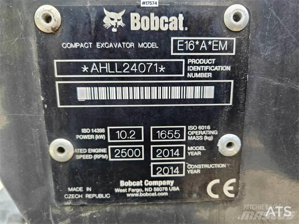 Bobcat E16 小型挖土機/掘鑿機<7t(小型挖掘機)