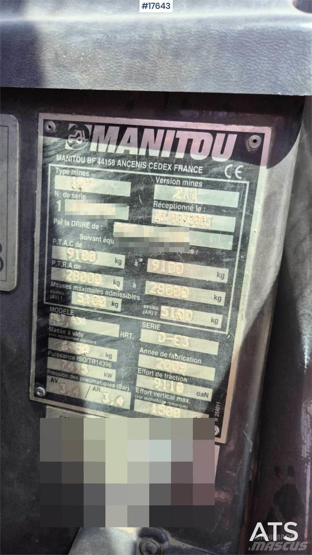 Manitou MLT 634 伸縮臂操作車