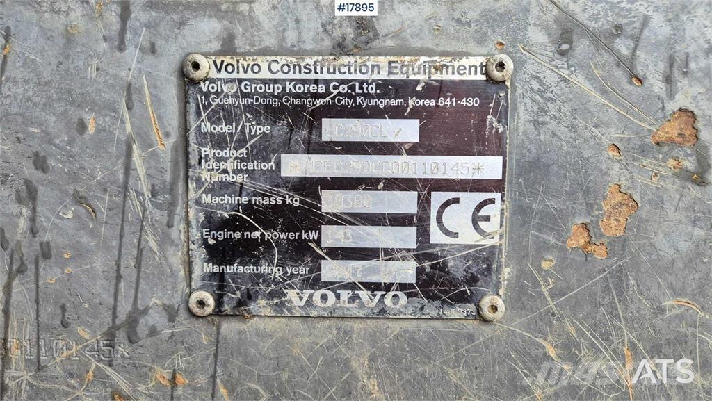 Volvo EC 290 CL 履帶式 挖土機/掘鑿機/挖掘機