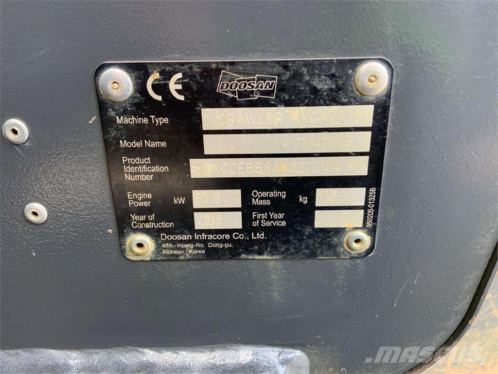 Doosan DX140 LCR 履帶式 挖土機/掘鑿機/挖掘機