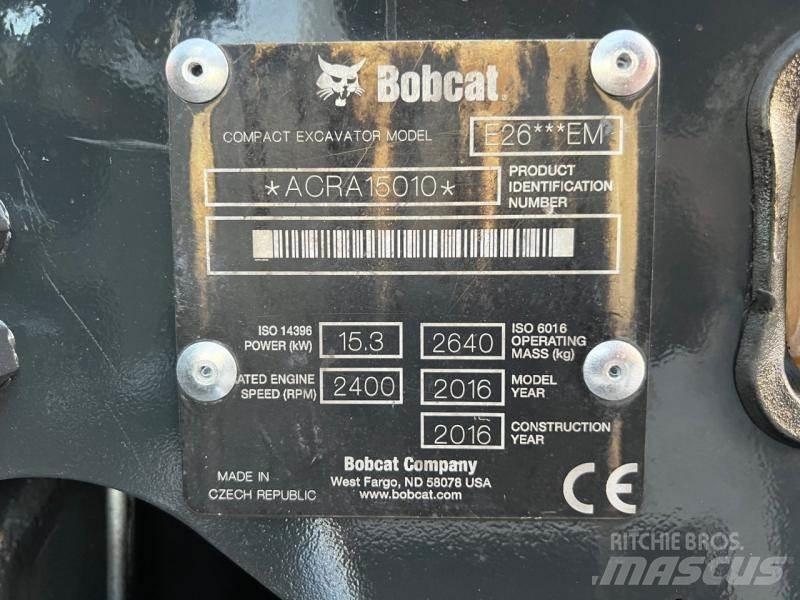 Bobcat E 26 小型挖土機/掘鑿機<7t(小型挖掘機)